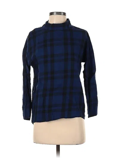 Pre-owned Madewell Long Sleeve Blouse In Blue