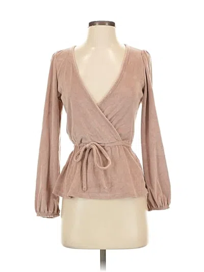 Pre-owned Madewell Long Sleeve Blouse In Brown