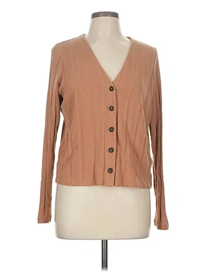Pre-owned Madewell Long Sleeve Blouse In Brown