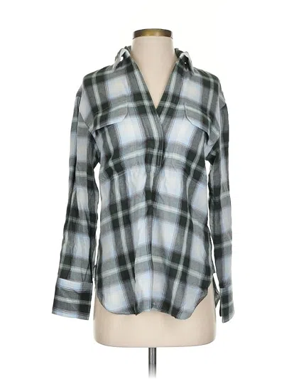 Pre-owned Madewell Long Sleeve Blouse In Gray