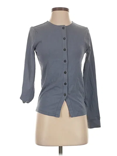 Pre-owned Madewell Long Sleeve Blouse In Gray