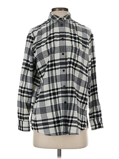 Pre-owned Madewell Long Sleeve Blouse In Gray
