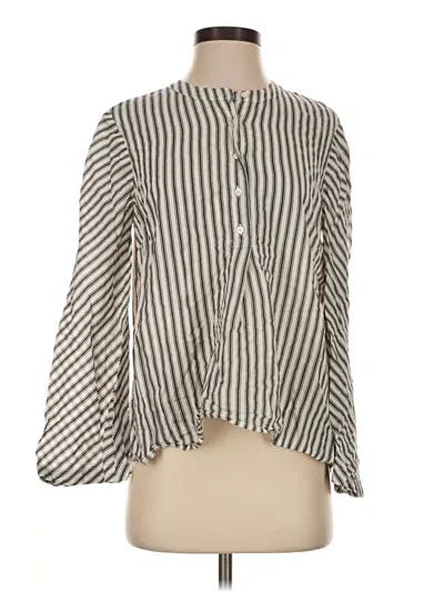 Pre-owned Madewell Long Sleeve Blouse In Gray