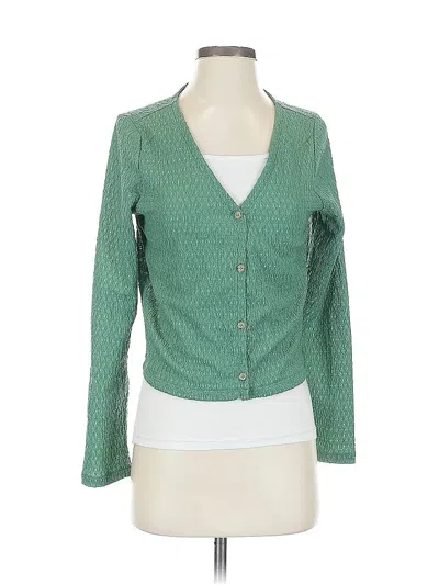 Pre-owned Madewell Long Sleeve Blouse In Green