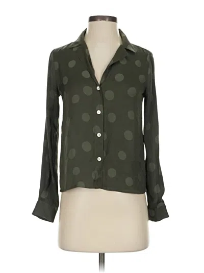 Pre-owned Madewell Long Sleeve Blouse In Green