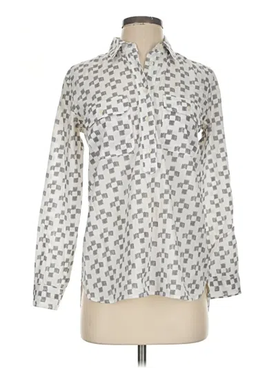 Pre-owned Madewell Long Sleeve Blouse In Ivory