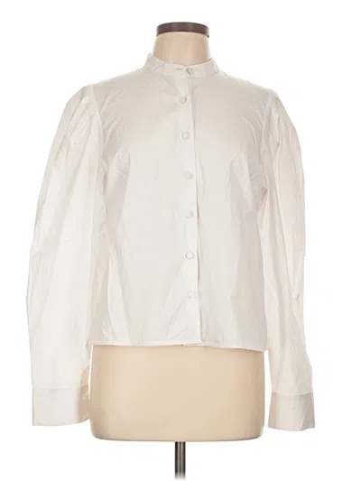 Pre-owned Madewell Long Sleeve Blouse In Ivory