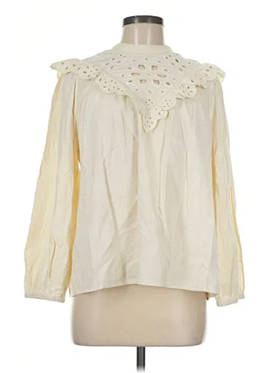Madewell Long Sleeve Blouse In Neutral