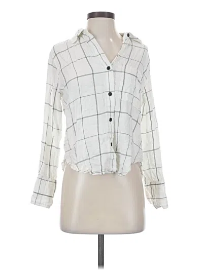 Pre-owned Madewell Long Sleeve Blouse In Ivory