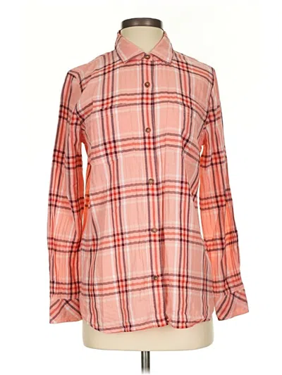 Pre-owned Madewell Long Sleeve Blouse In Orange