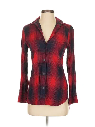 Pre-owned Madewell Long Sleeve Blouse In Red