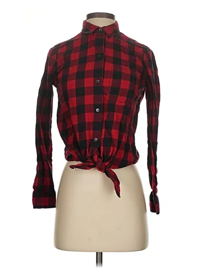 Pre-owned Madewell Long Sleeve Blouse In Red