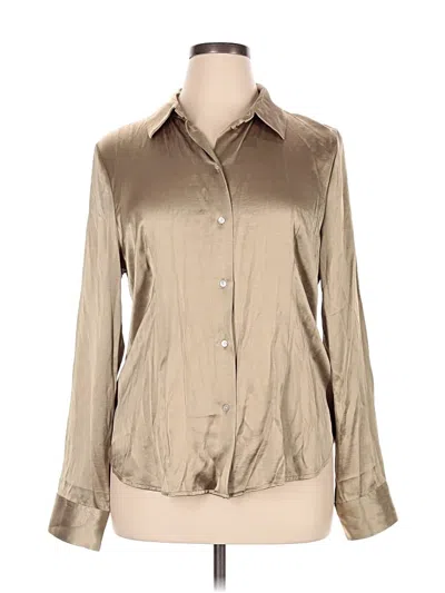 Madewell Long Sleeve Blouse In Tan