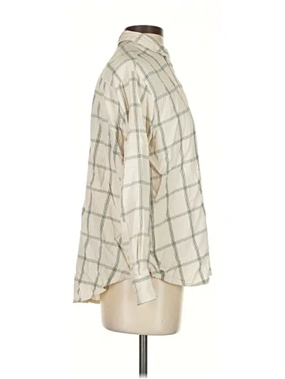 Pre-owned Madewell Long Sleeve Blouse In White