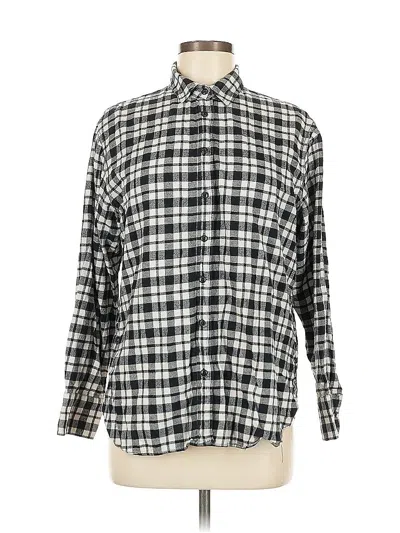 Pre-owned Madewell Long Sleeve Button Down Shirt In Black