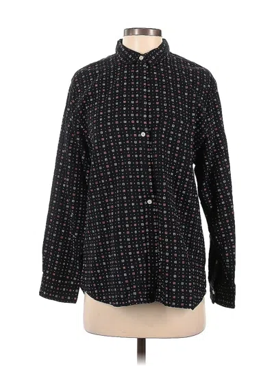 Pre-owned Madewell Long Sleeve Button Down Shirt In Black