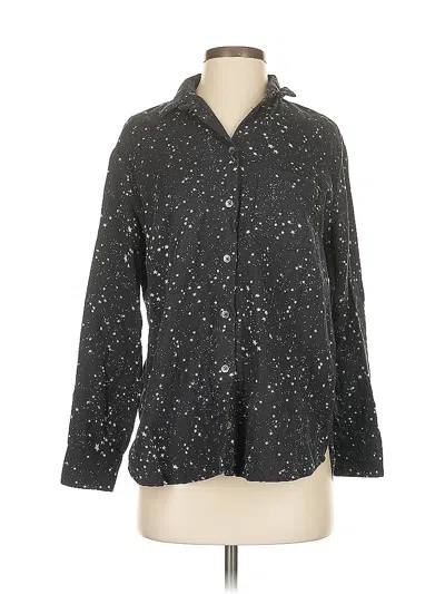 Pre-owned Madewell Long Sleeve Button Down Shirt In Black