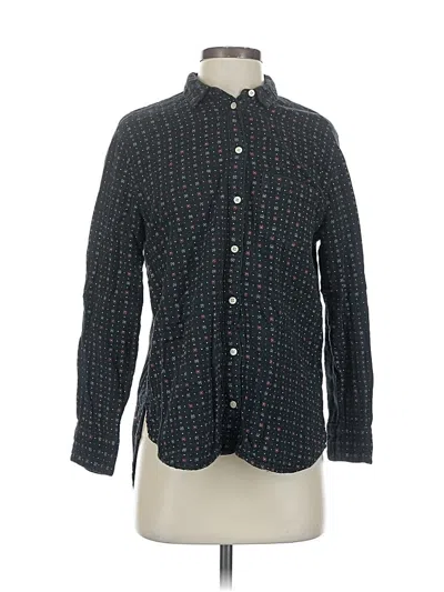 Pre-owned Madewell Long Sleeve Button Down Shirt In Black