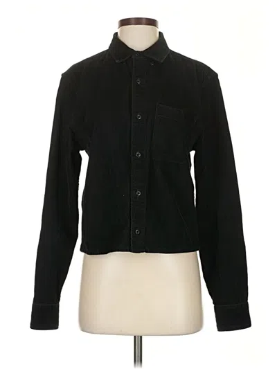 Pre-owned Madewell Long Sleeve Button Down Shirt In Black