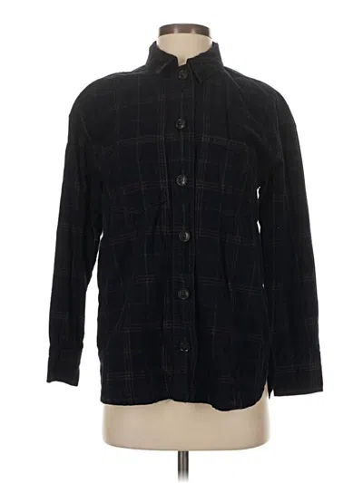 Pre-owned Madewell Long Sleeve Button Down Shirt In Black