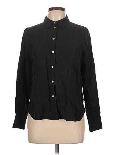 Pre-owned Madewell Long Sleeve Button Down Shirt In Black