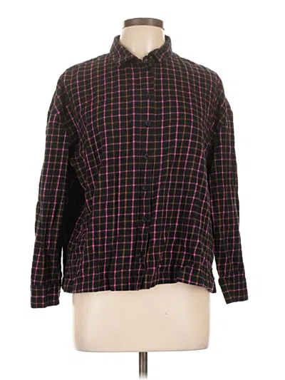 Pre-owned Madewell Long Sleeve Button Down Shirt In Black