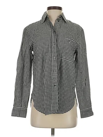 Pre-owned Madewell Long Sleeve Button Down Shirt In Black