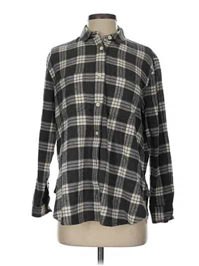Pre-owned Madewell Long Sleeve Button Down Shirt In Black