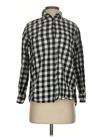 Pre-owned Madewell Long Sleeve Button Down Shirt In Black