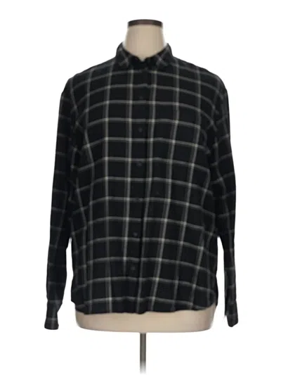 Pre-owned Madewell Long Sleeve Button Down Shirt In Black