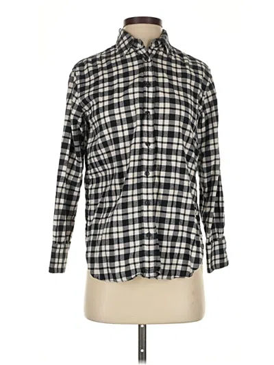 Pre-owned Madewell Long Sleeve Button Down Shirt In Black