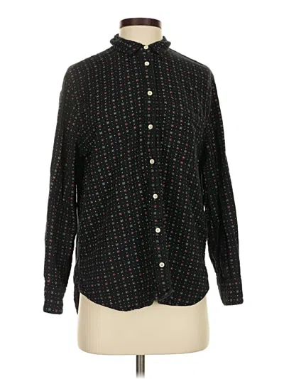 Pre-owned Madewell Long Sleeve Button Down Shirt In Black