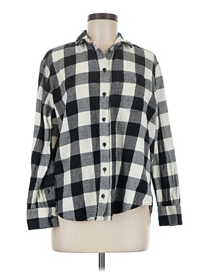 Pre-owned Madewell Long Sleeve Button Down Shirt In Black