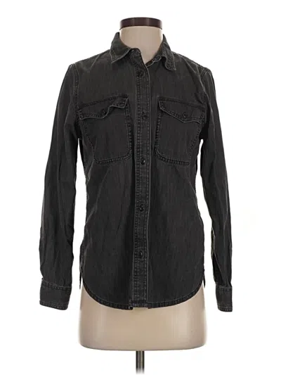 Pre-owned Madewell Long Sleeve Button Down Shirt In Black