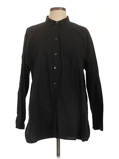 Pre-owned Madewell Long Sleeve Button Down Shirt In Black