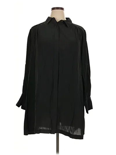 Madewell Long Sleeve Button Down Shirt In Black