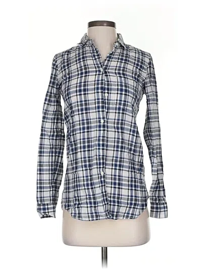 Pre-owned Madewell Long Sleeve Button Down Shirt In Blue