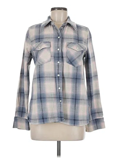 Pre-owned Madewell Long Sleeve Button Down Shirt In Blue