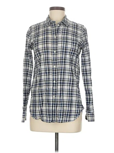 Pre-owned Madewell Long Sleeve Button Down Shirt In Blue