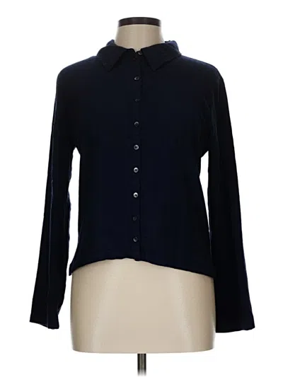 Pre-owned Madewell Long Sleeve Button Down Shirt In Blue