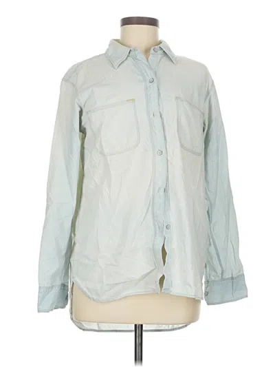 Pre-owned Madewell Long Sleeve Button Down Shirt In Blue