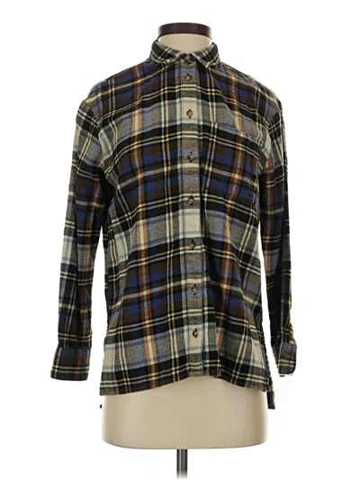 Pre-owned Madewell Long Sleeve Button Down Shirt In Blue