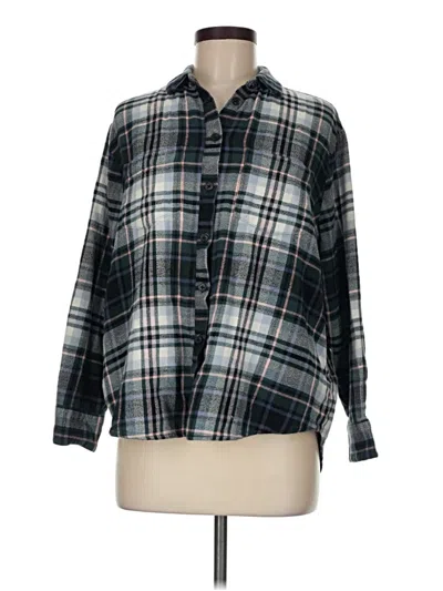 Pre-owned Madewell Long Sleeve Button Down Shirt In Blue