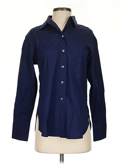 Madewell Long Sleeve Button Down Shirt In Blue