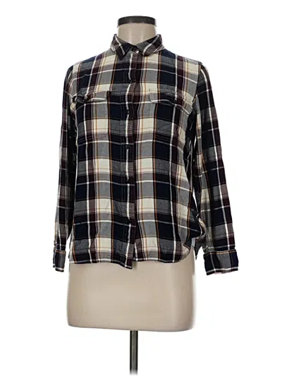 Pre-owned Madewell Long Sleeve Button Down Shirt In Brown
