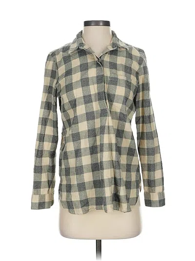 Pre-owned Madewell Long Sleeve Button Down Shirt In Gray