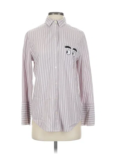 Pre-owned Madewell Long Sleeve Button Down Shirt In Gray