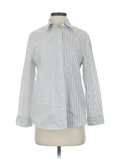 Pre-owned Madewell Long Sleeve Button Down Shirt In Gray