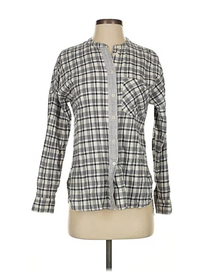 Pre-owned Madewell Long Sleeve Button Down Shirt In Gray