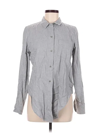 Pre-owned Madewell Long Sleeve Button Down Shirt In Gray